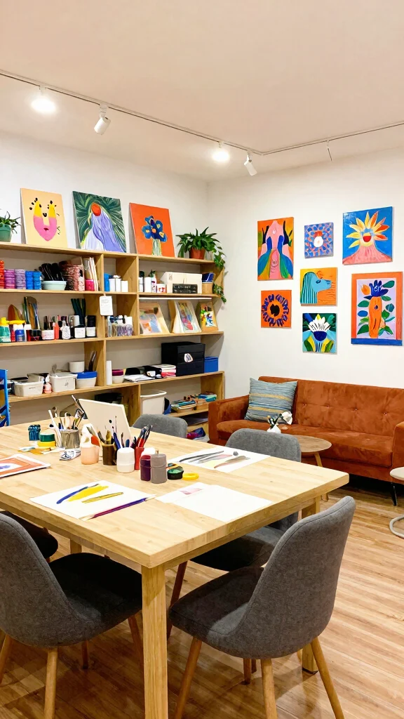 13 Basement Renovation Ideas That Add Value and Beauty to Your Home - 8. Creative Arts and Crafts Space 1