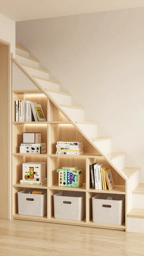 13 Basement Storage Room Ideas for a Functional Organized Space - 6. Under-Stair Storage 1