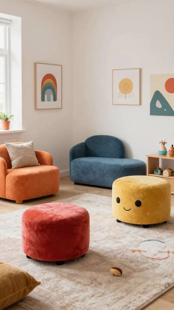 13 Kids Room Storage Ideas for a Tidy Fun Organized Space - 10. Playful Storage Ottomans 1