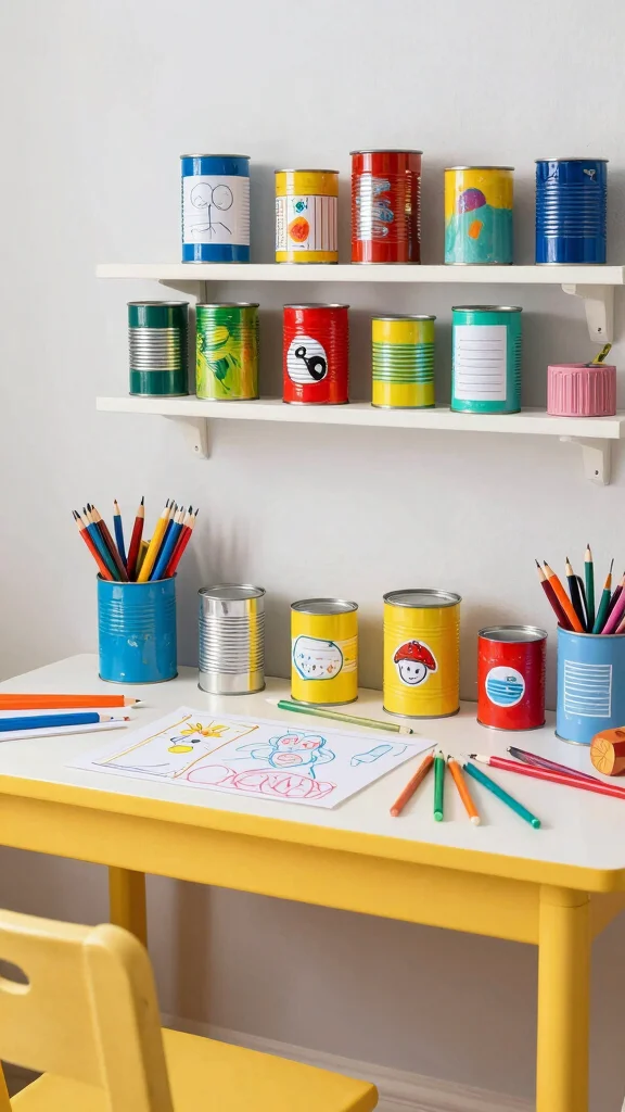 13 Kids Room Storage Ideas for a Tidy Fun Organized Space - 7. Recycled Container Collections 1