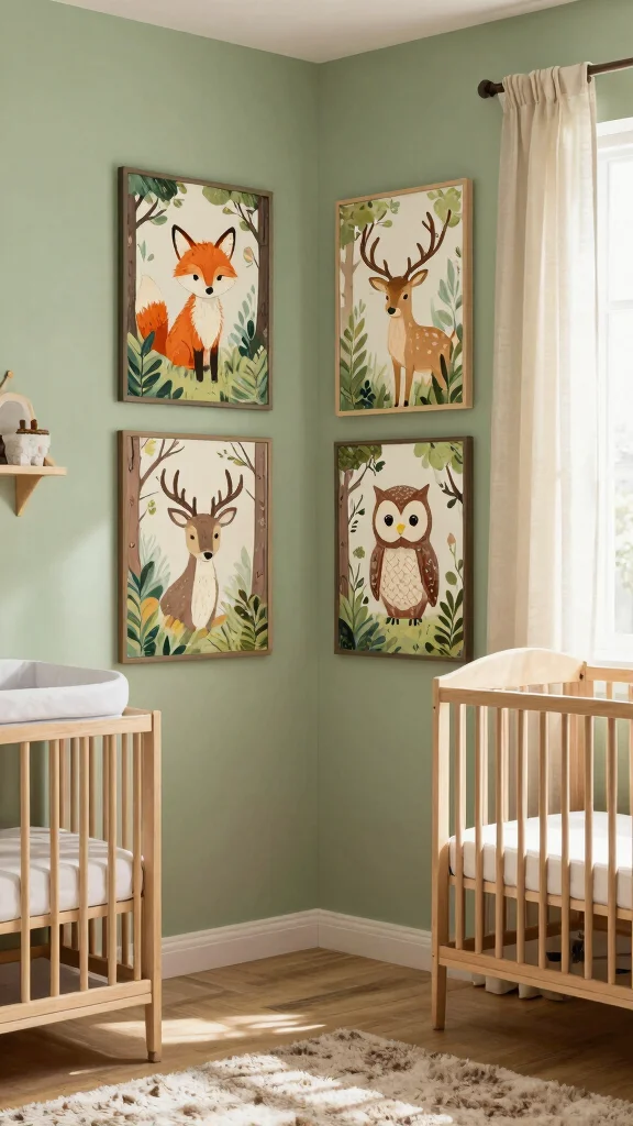 13 Nursery Art Print Ideas for a Curated Beautiful Baby Room Display - 1. Woodland Whimsy 1