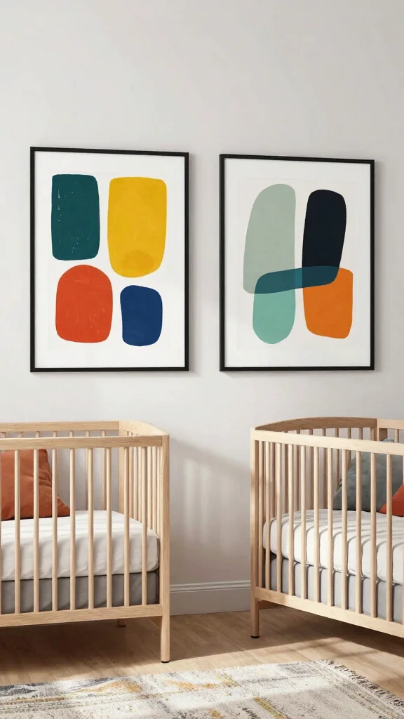 13 Nursery Art Print Ideas for a Curated Beautiful Baby Room Display - 10. Abstract Art 1