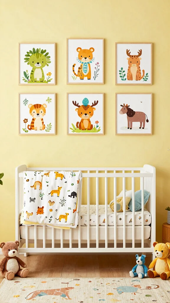 13 Nursery Art Print Ideas for a Curated Beautiful Baby Room Display - 8. Animal Kingdom 1