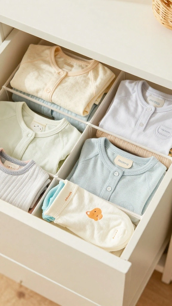 13 Nursery Dresser Organization Ideas for a Tidy Functional Baby Room - 1. Drawer Dividers for Efficient Setup 1