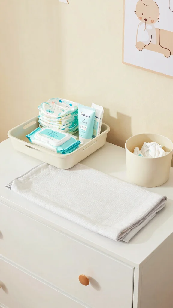 13 Nursery Dresser Organization Ideas for a Tidy Functional Baby Room - 8. Create a Changing Station 1