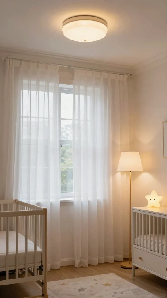 13 Nursery Ideas for Twins for a Functional Beautiful Shared Baby Room - 11. Soft Lighting for a Calming Effect 1