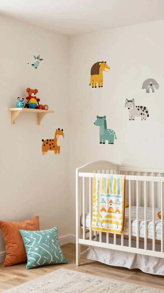 13 Nursery Layout Ideas for Every Room Size and Furniture Arrangement - 12. Customizable Décor 1