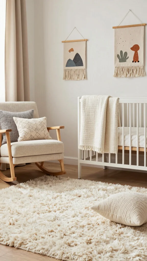 13 Nursery Layout Ideas for Every Room Size and Furniture Arrangement - 13. Thoughtful Textures 1