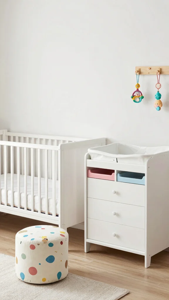 13 Nursery Layout Ideas for Every Room Size and Furniture Arrangement - 2. Multifunctional Furniture Arrangement 1