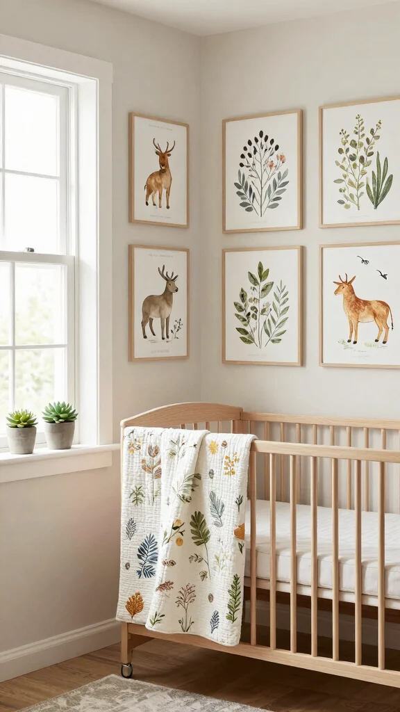 13 Nursery Wall Art Ideas for a Beautiful Personal Baby Room Display - 2. Nature-Inspired Prints 1