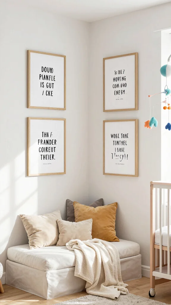 13 Nursery Wall Art Ideas for a Beautiful Personal Baby Room Display - 6. Inspirational Quote Prints 1