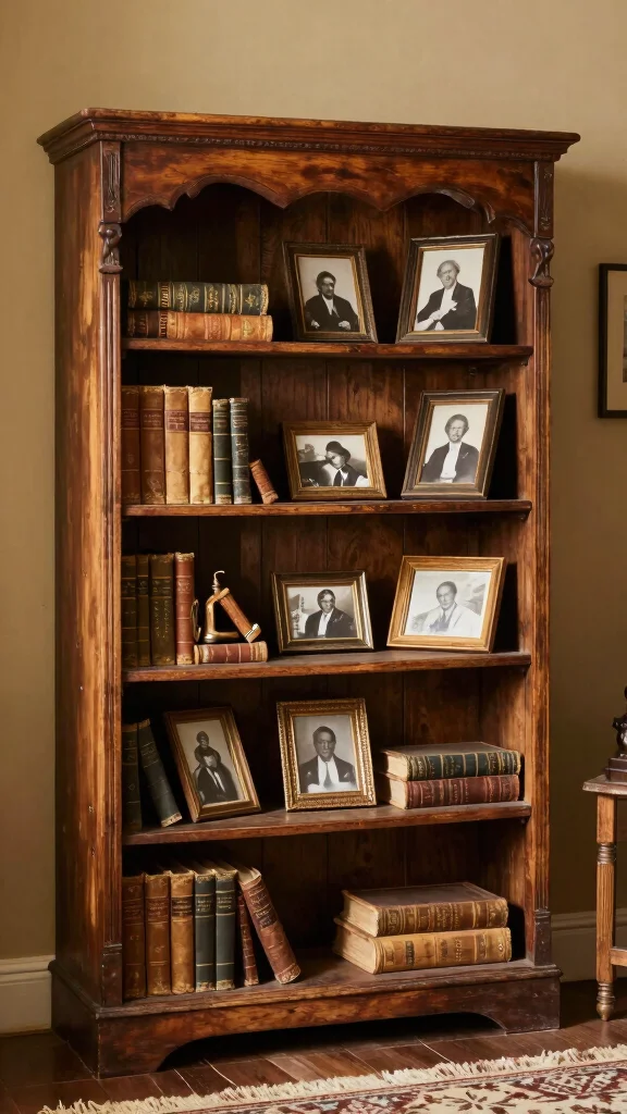 13 Shelf Storage Room Ideas for an Accessible Beautiful Organized Space - 10. Vintage and Antique Shelving 1