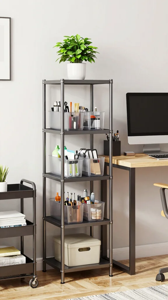 13 Shelf Storage Room Ideas for an Accessible Beautiful Organized Space - 2. Multi-Functional Utility Shelves 1
