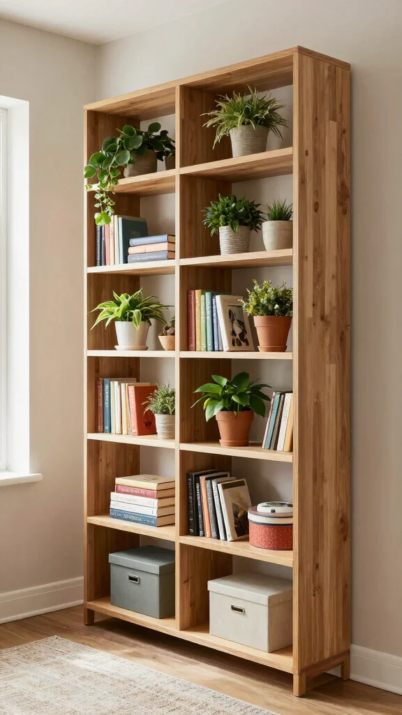 13 Shelf Storage Room Ideas for an Accessible Beautiful Organized Space - 3. Vertical Shelving Units 1