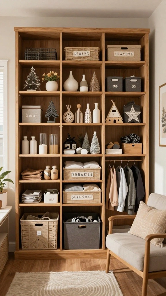 13 Storage Room Layout Ideas for Every Shape, Size, and Organization Style - 12. Smart Organization for Seasonal Items 1