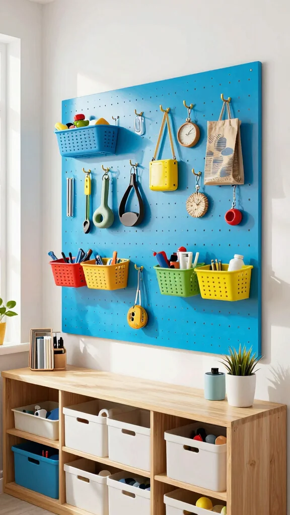 13 Storage Room Layout Ideas for Every Shape, Size, and Organization Style - 4. Pegboard Perfection 1