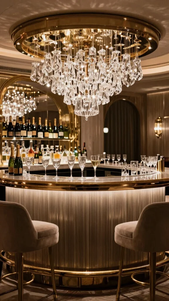 14 Basement Bar Concepts for an Entertainer's Dream Lower Level - 13. Elegant Champagne Bar 1