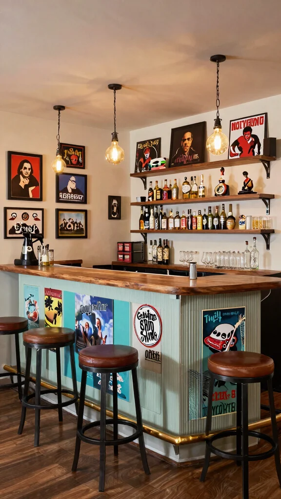 14 Basement Bar Concepts for an Entertainer's Dream Lower Level - 14. Personalized Theme Bar 1