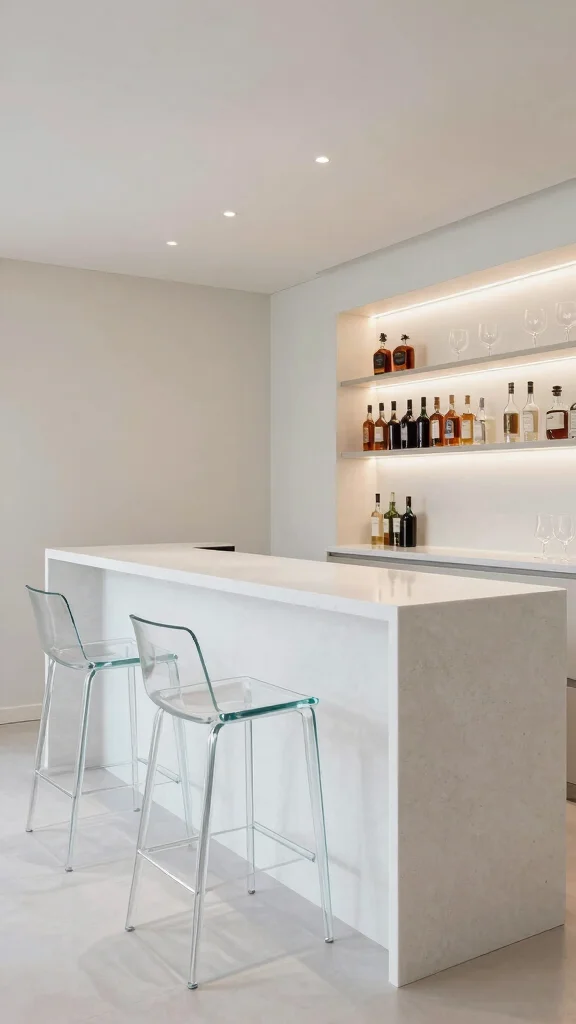 14 Basement Bar Concepts for an Entertainer's Dream Lower Level - 2. Minimalist Modern Bar 1