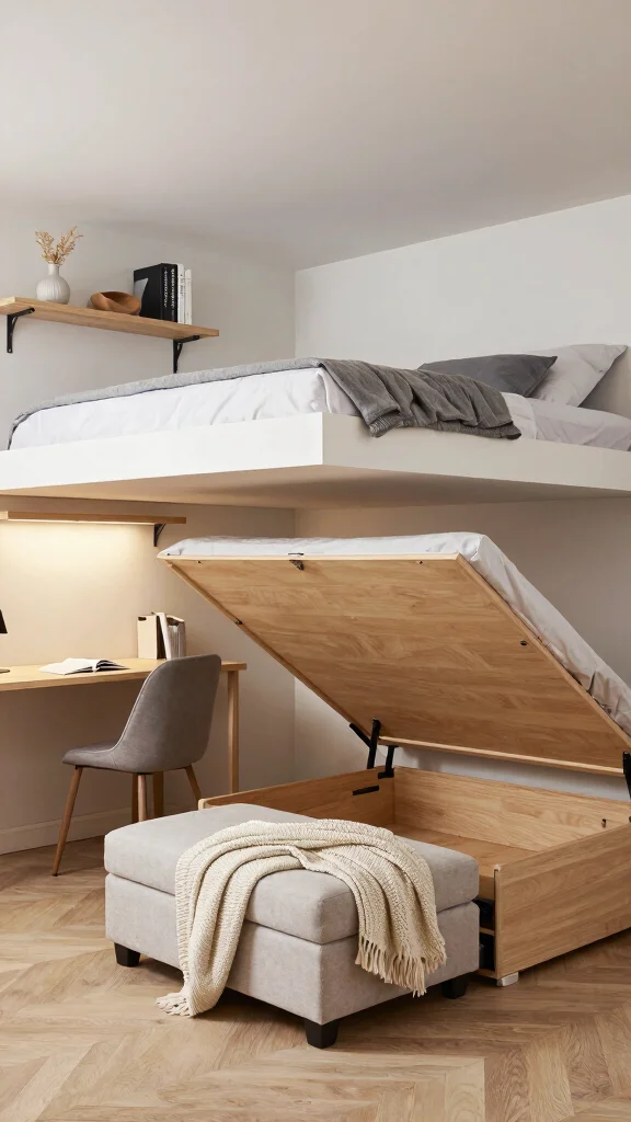 14 Basement Bedroom Ideas for a Cozy Comfortable Lower Level Sleep Space - 3. Maximize Storage with Multi-Functional Furniture 1