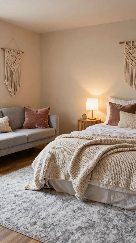 14 Basement Bedroom Ideas for a Cozy Comfortable Lower Level Sleep Space - 5. Incorporate Textures for Warmth 1