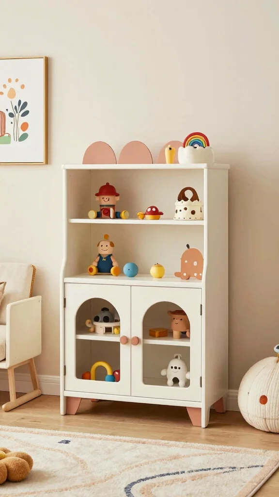 14 Nursery Storage Ideas for a Tidy Functional Beautiful Baby Room - 11. Stylish Toy Cabinets 1