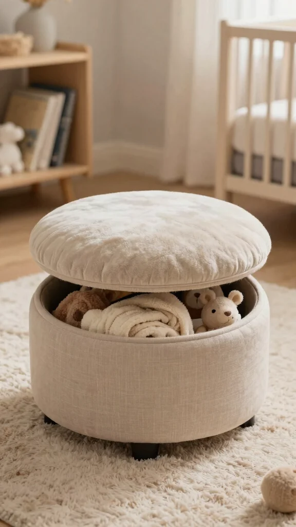 14 Nursery Storage Ideas for a Tidy Functional Beautiful Baby Room - 6. DIY Ottomans with Hidden Storage 1